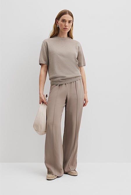 Fine Mesh Knit T-Shirt