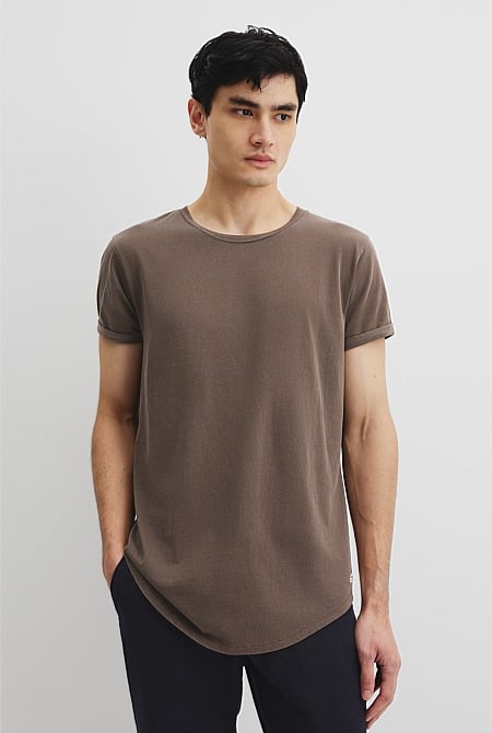 Australian Cotton Longline Garment Dye T-Shirt