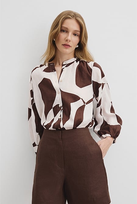Organically Grown Cotton Blouson Blouse