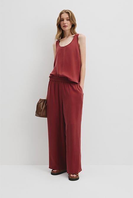 Pull-On Cupro Pant