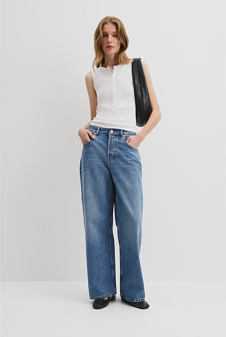 Button Henley Tank