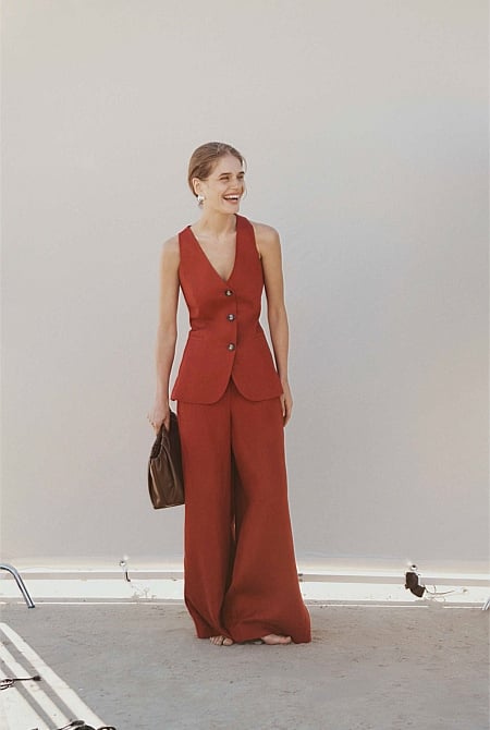 Organically Grown Linen Panel Pant