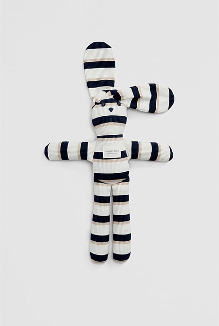 Organically Grown Cotton Stripe Bunny
