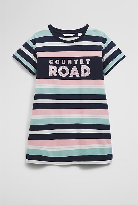 Organically Grown Cotton T-Shirt Logo Dress
