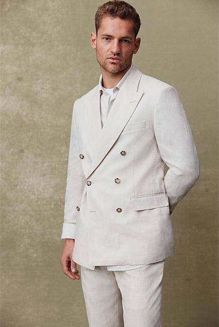 Linen Double Breasted Jacket
