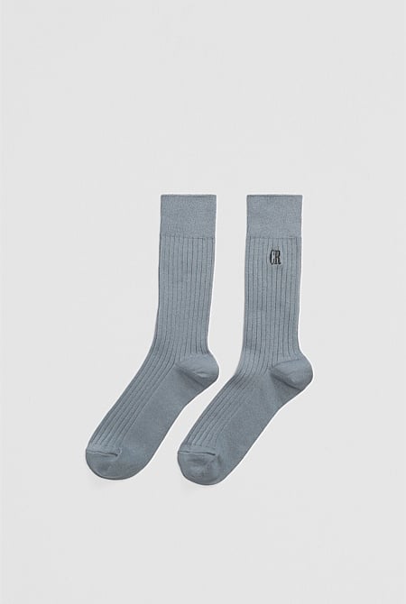 Australian Cotton Blend CR Rib Crew Sock