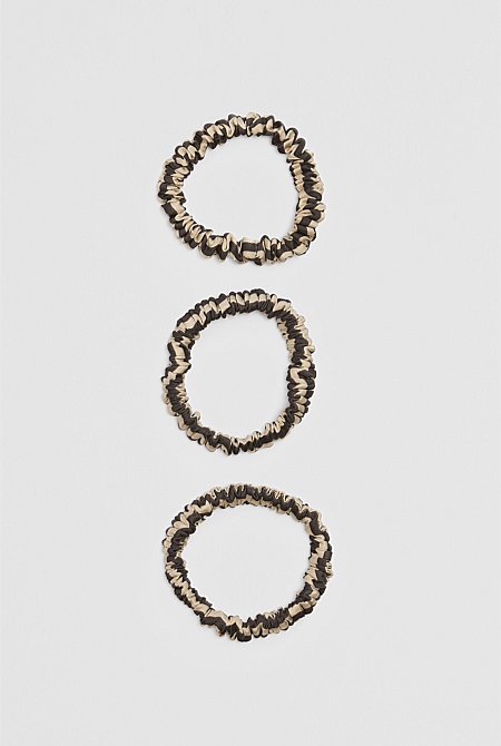 Small Silk Scrunchie Pack of 3