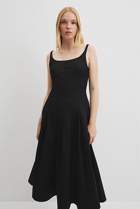 Panelled Fit and Flare Dress