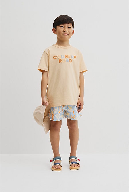 Organically Grown Cotton Boucle Logo T-Shirt