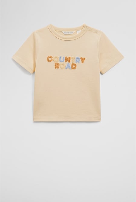 Organically Grown Cotton Boucle Logo T-Shirt