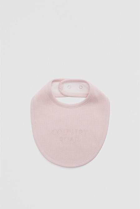 Organically Grown Cotton Waffle Bib