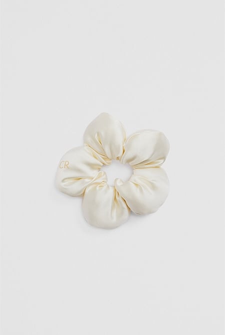 Satin Flower Scrunchie