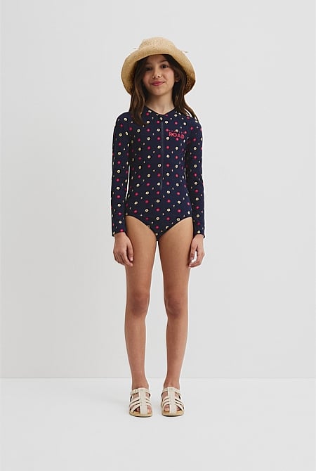 Geometric Floral Swimsuit