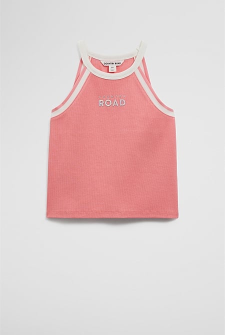 Cotton Logo Halter Tank