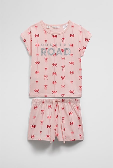 Australian Cotton Bow Pyjama Set