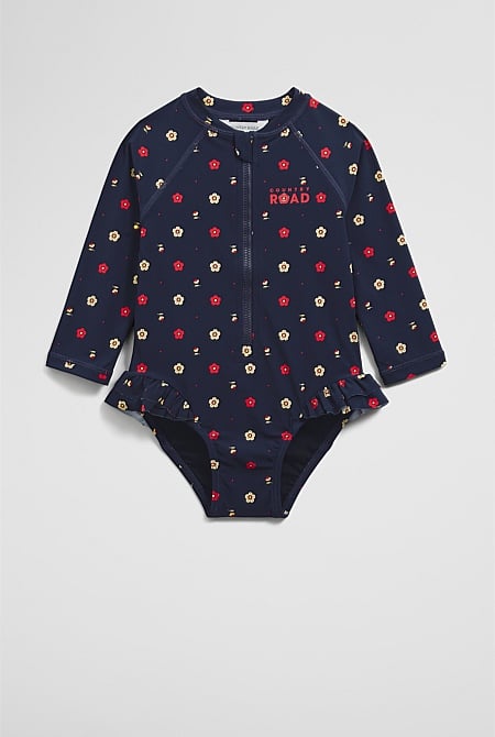 Geometric Floral Swimsuit