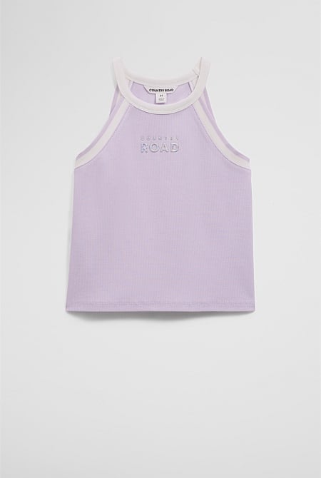 Cotton Logo Halter Tank