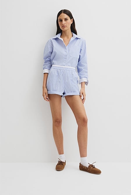 Australian Cotton Oxford Stripe Short