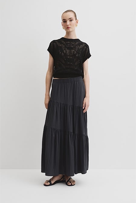 Tiered Maxi Skirt
