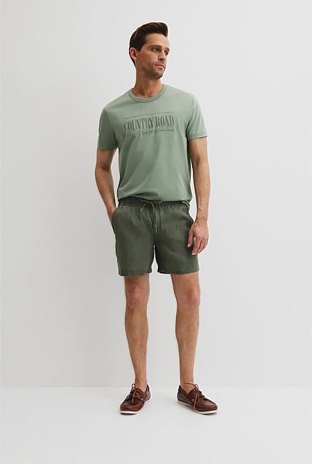 Organically Grown Linen Drawcord Short