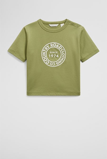 Australian Cotton Oversize Circle Logo T-Shirt