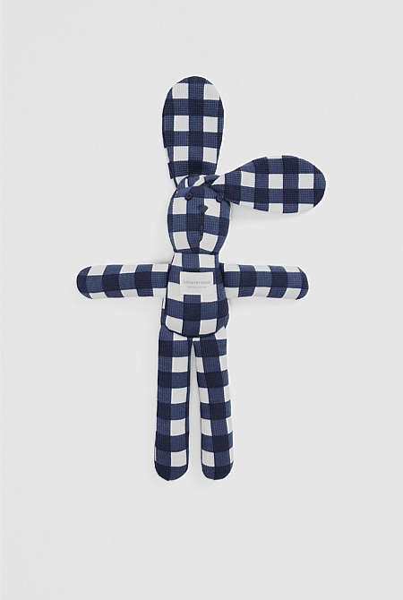 Organically Grown Cotton Gingham Print Bunny