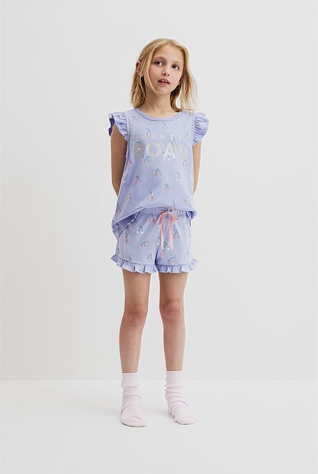 Australian Cotton Cherry Print Pyjama Set