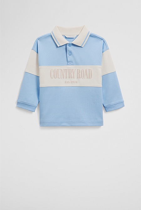 Organically Grown Cotton Logo Rugby T-Shirt