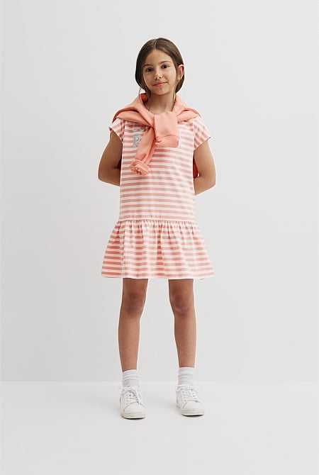 Drop Waist Logo T-Shirt Dress