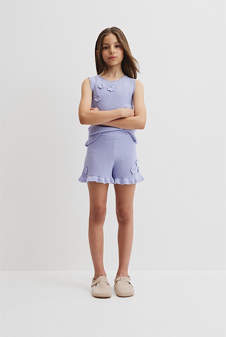 Flower Knit Short