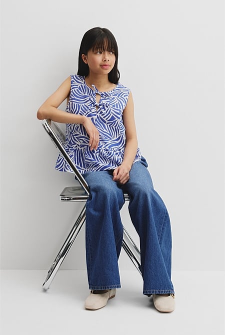 Teen Animal Peplum Top