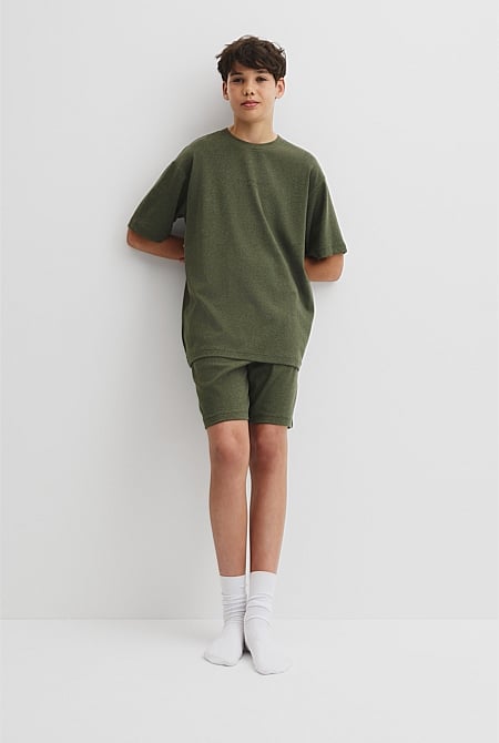 Teen Organically Grown Cotton Blend Relaxed Logo Pyjama Set