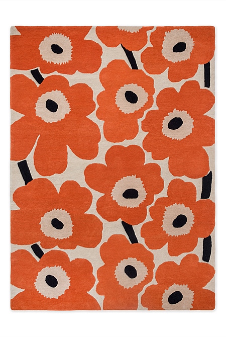 Unikko Orange Red Rug 240x170cm