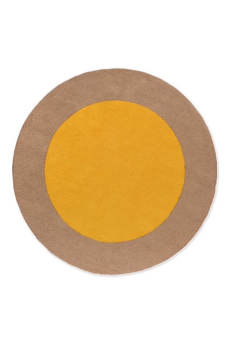Habitat Festival Round Yellow Outdoor Rug 200x200cm