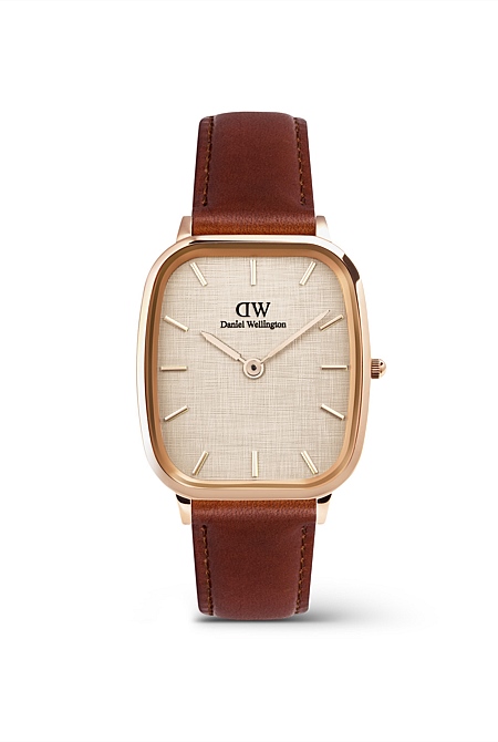 Marlon St Mawes Linen Rose Gold Watch