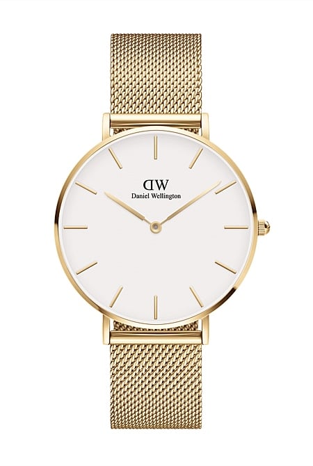 Petite 36 Evergold Gold & White Watch