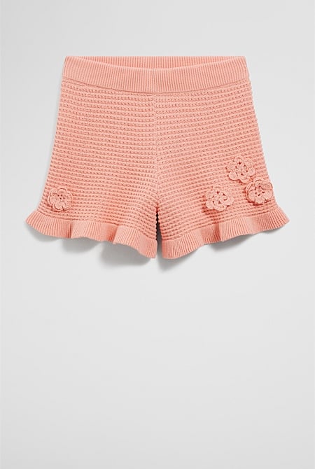 Flower Knit Short