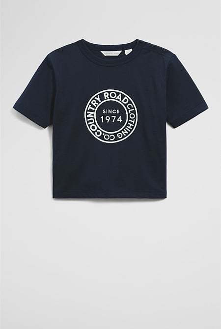 Australian Cotton Oversize Circle Logo T-Shirt