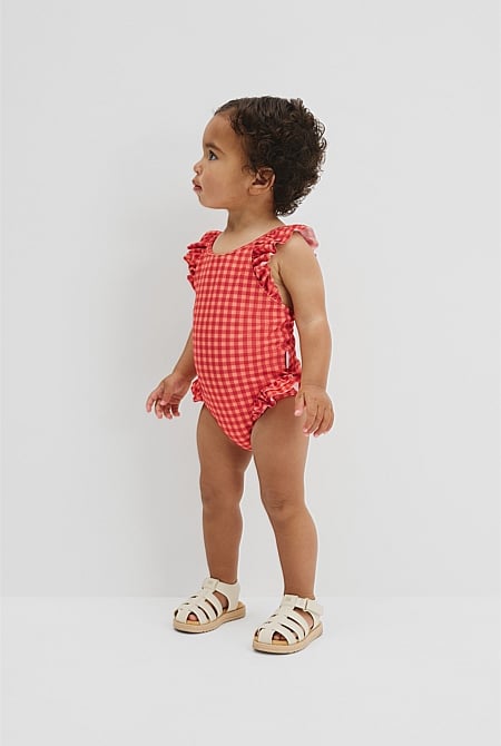 Gingham Frill Bather