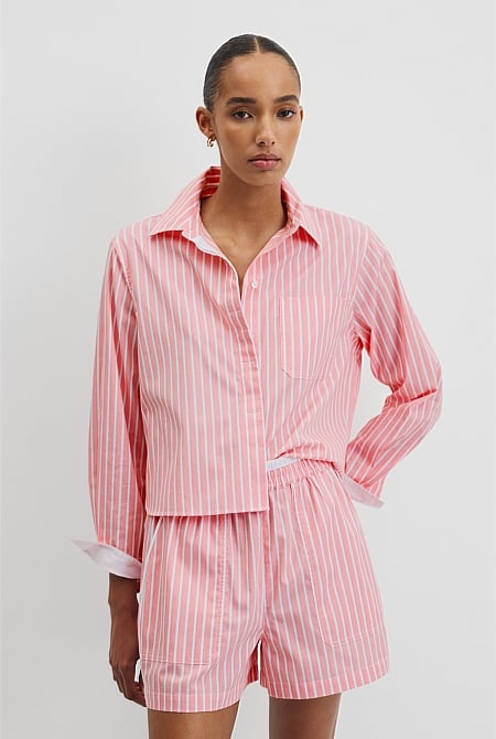 Crop Stripe Shirt