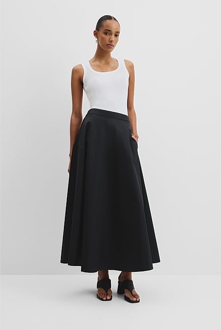 Dirndl Maxi Skirt