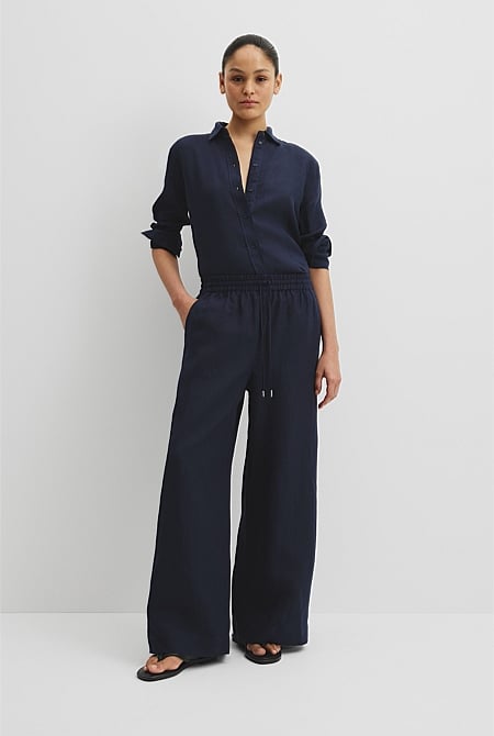 Organically Grown Linen Pull-On Pant