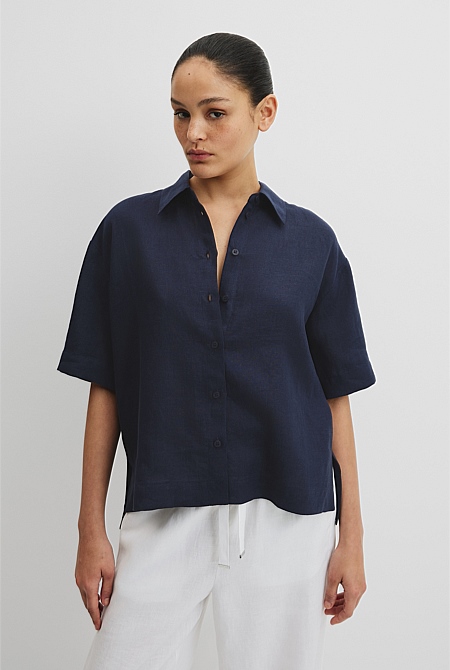 Organically Grown Linen Short Sleeve Shirt