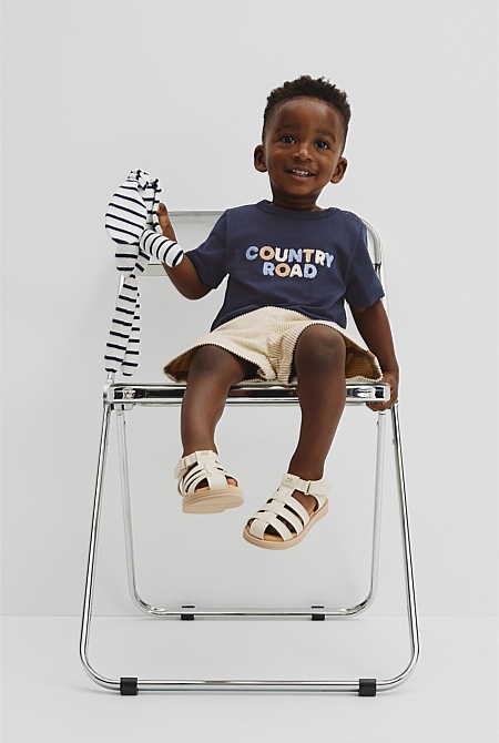 Organically Grown Cotton Boucle Logo T-Shirt