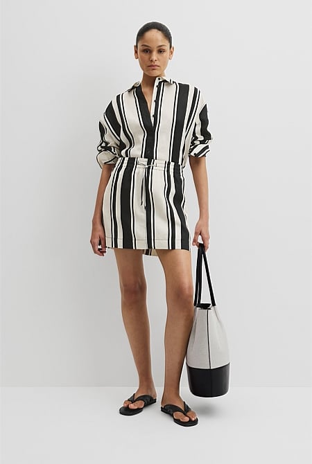 Print Pull On Linen Small