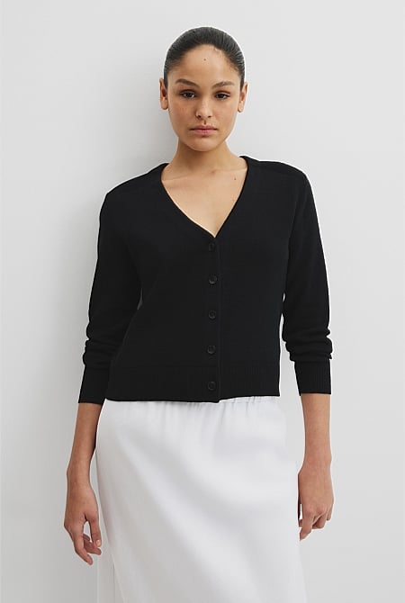 Organically Grown Cotton Linen Blend Knit Cardigan