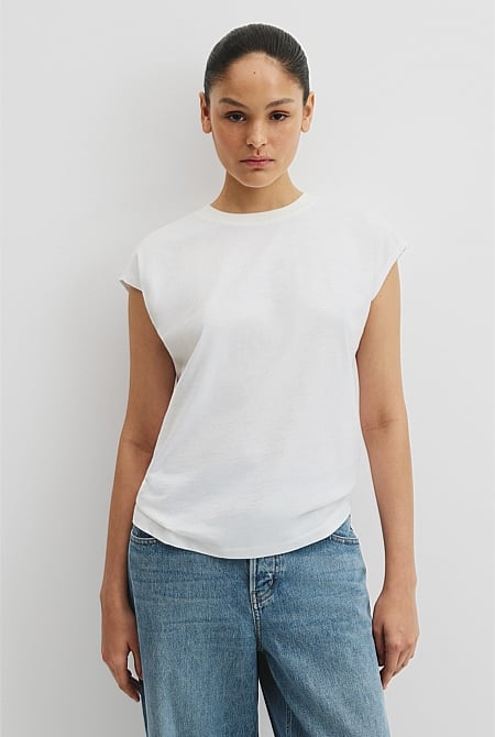 Australian Cotton Crew Neck Slub T-Shirt