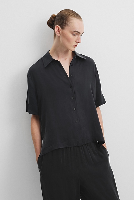 Short Sleeve Cupro Shirt
