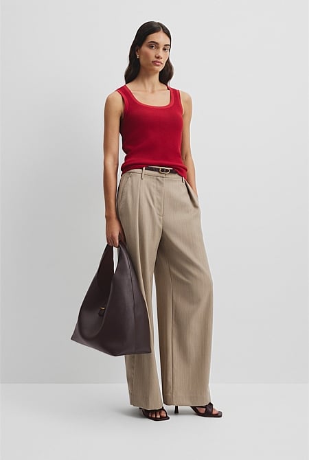 Waffle Crew Knit Tank