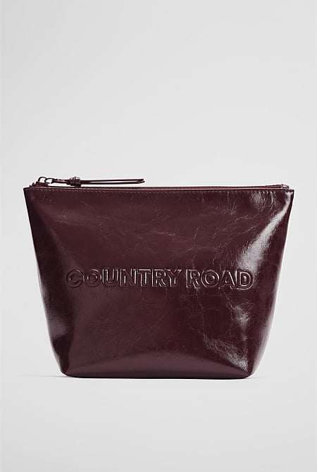 Branded Detail Tri Cosmetic Case